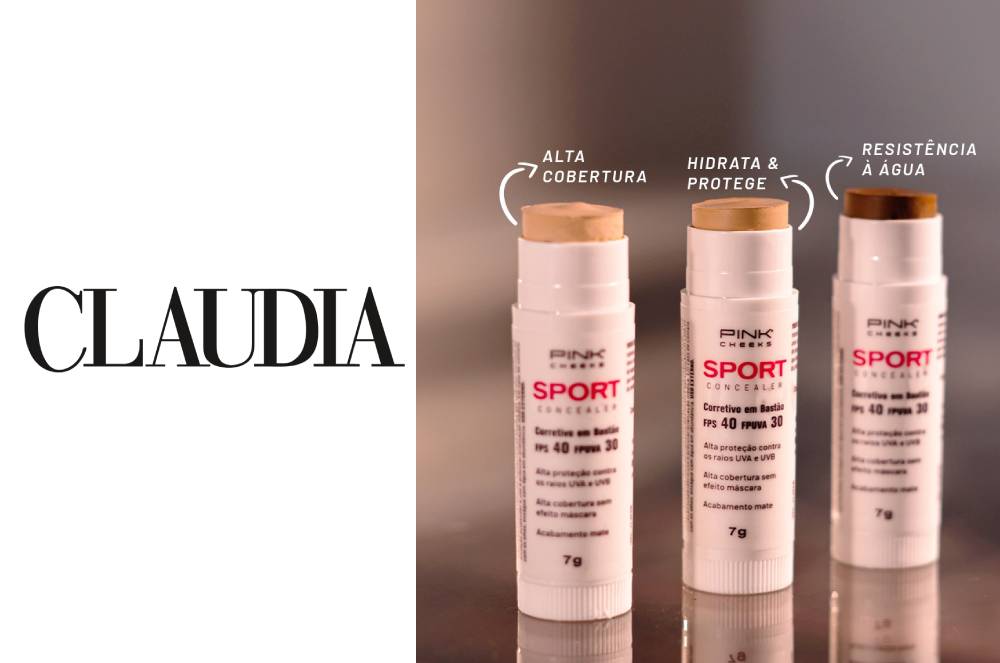 Sport Concealer da Pink Cheeks é destaque como corretivo em bastão, pela Revista Claudia!